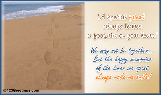 thoughts on friendship. Footprints of Friendship