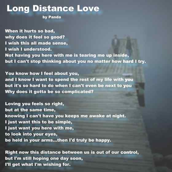 For those who are into a Long-Distance-Love, here is a beautiful piece I 